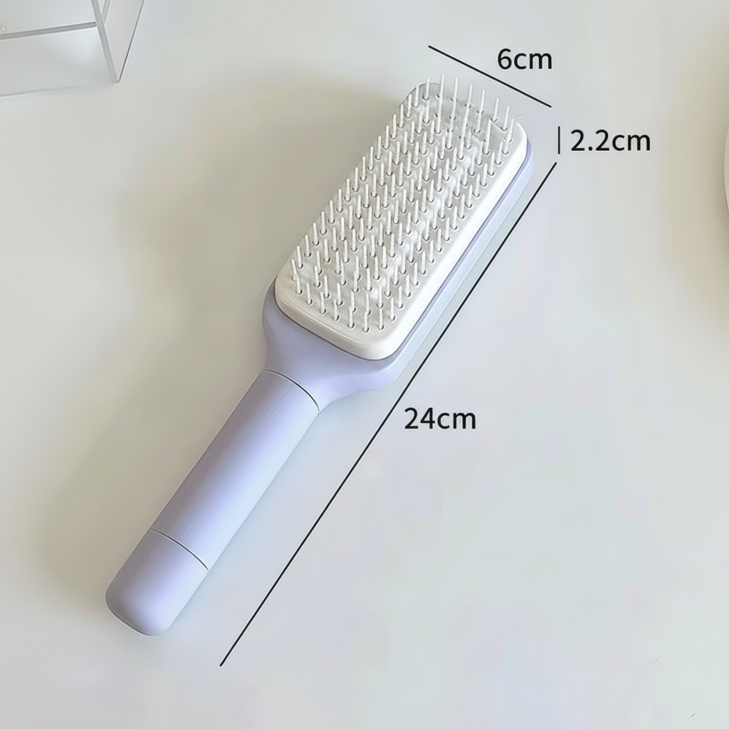 Hairbrush with measurements